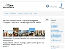 Tablet Screenshot of ev-kirche-weida.de